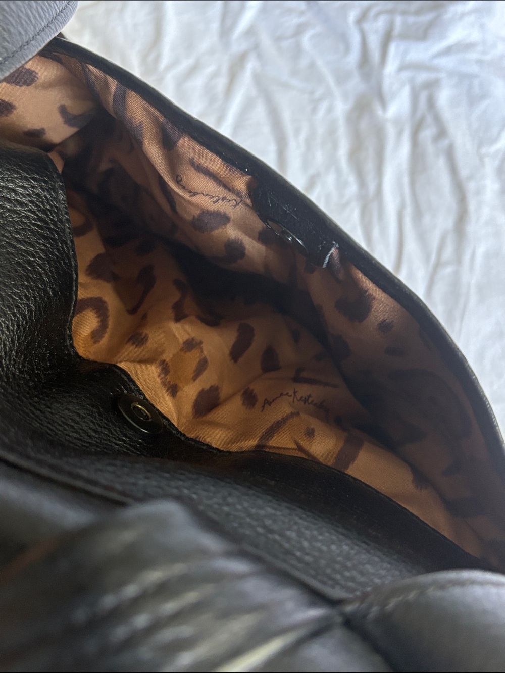 Aimee Kestenberg Black Leather Backpack - Picture 3 of 4